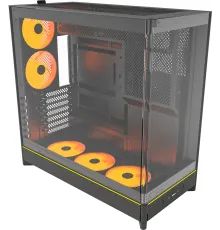 Корпус Montech HS02 PRO черный без БП ATX 4x140mm 2xUSB3.0 audio bott PSU