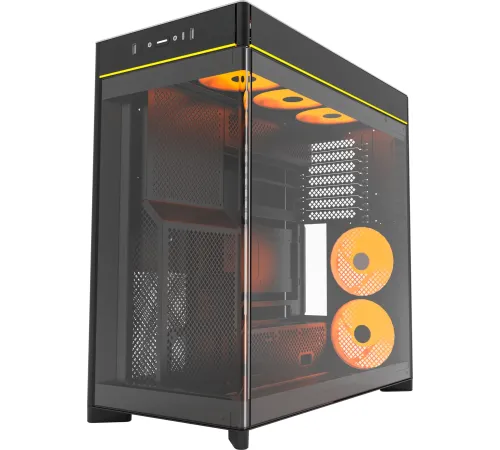 Корпус Montech HS02 PRO черный без БП ATX 4x140mm 2xUSB3.0 audio bott PSU
