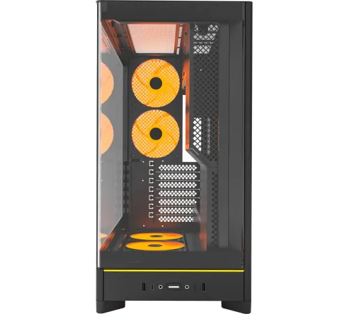 Корпус Montech HS02 PRO черный без БП ATX 4x140mm 2xUSB3.0 audio bott PSU