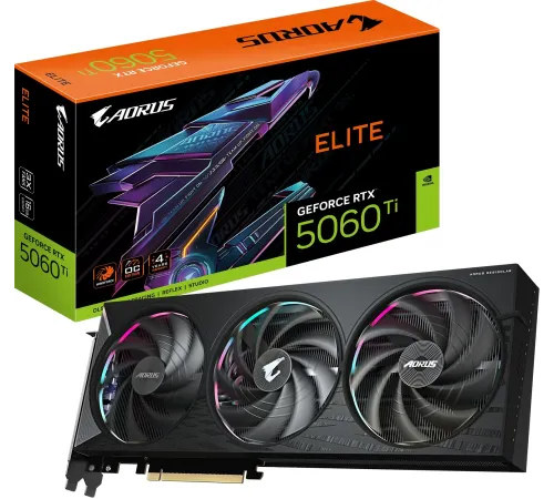 Видеокарта Gigabyte PCI-E 5.0 GV-N506TAORUS E-16GD 1.0 NVIDIA GeForce RTX 5060TI 16Gb 256bit GDDR7 2805/28000 HDMIx1 DPx3 HDCP Ret