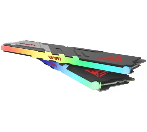 Оперативная память Patriot Memory Viper Venom RGB, DDR5, 48GB (2x24GB), 6000 MHz, CL30, с радиатором, RGB, серебристый/чёрный