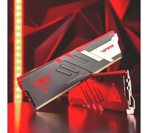 Оперативная память Patriot Memory Viper Venom RGB, DDR5, 48GB (2x24GB), 6000 MHz, CL30, с радиатором, RGB, серебристый/чёрный