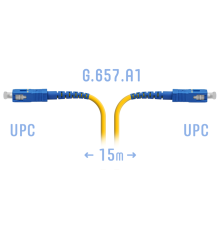 Патчкорд оптический SC/UPC SM G.657.A1 15 метров