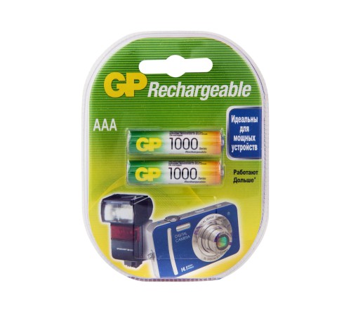 Аккумулятор GP 100AAAHC AAA NiMH 1000mAh (2шт) Аккумулятор GP 100AAAHC AAA NiMH 1000mAh (2шт)