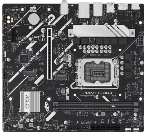 Материнская плана ASUS PRIME PRIME H810M-A-CSM, LGA1700, B810, 2*DDR5, 4*SATA, 2*M.2, 2*USB 3.2, 4*USB 2.0, 1*PCIx16, 1*PCIx1, HDMI+DP, mATX; 90MB1KK0-M0EAYC