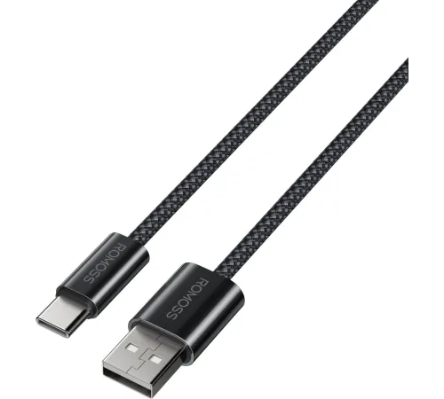 Кабель Romoss CB3038 1746960 ver2.0 USB (m)-USB Type-C (m) 1.2м черный Кабель Romoss CB3038 1746960 ver2.0 USB (m)-USB Type-C (m) 1.2м черный