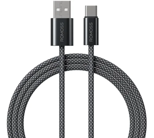 Кабель Romoss CB3038 1746960 ver2.0 USB (m)-USB Type-C (m) 1.2м черный Кабель Romoss CB3038 1746960 ver2.0 USB (m)-USB Type-C (m) 1.2м черный