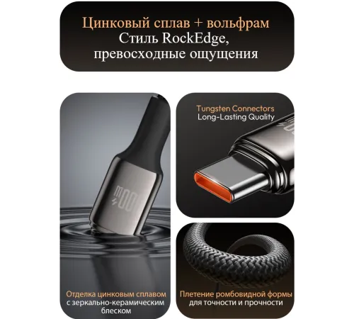 Кабель Romoss CB303A 1746962 USB (m)-USB Type-C (m) 2м черный Кабель Romoss CB303A 1746962 USB (m)-USB Type-C (m) 2м черный