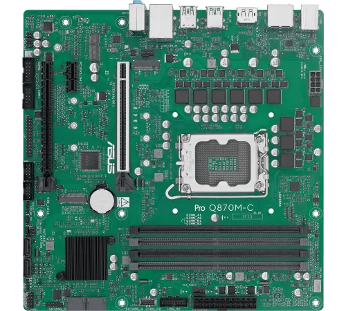 Материнская плата ASUS PRO Q870M-C-CSM, LGA1851, Q870, 4*DDR5, 4*SATA, 2*M.2, 3*USB 3.2, 2*USB 2.0, Type-C, 2*PCIx16, 1*PCIx1, 2*DP+VGA, mATX; 90MB1KEP-M0EAYC