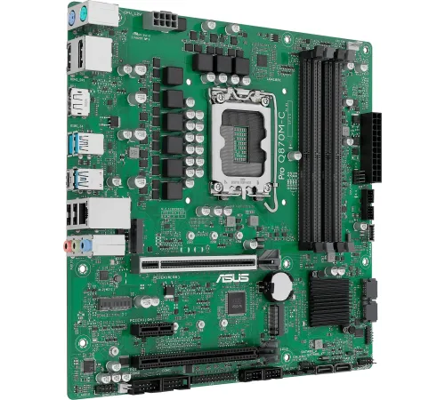 Материнская плата ASUS PRO Q870M-C-CSM, LGA1851, Q870, 4*DDR5, 4*SATA, 2*M.2, 3*USB 3.2, 2*USB 2.0, Type-C, 2*PCIx16, 1*PCIx1, 2*DP+VGA, mATX; 90MB1KEP-M0EAYC