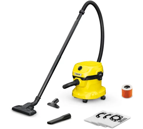 Строительный пылесос Karcher WD 2 Plus V-12/6/18/C Home 1000Вт (уборка: сухая) желтый Строительный пылесос Karcher WD 2 Plus V-12/6/18/C Home 1000Вт (уборка: сухая) желтый