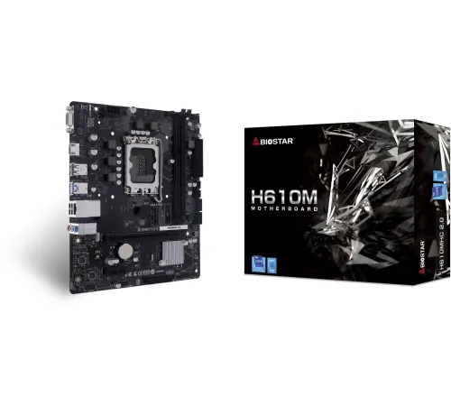 Материнская плата Biostar H610MHC 2.0 Soc-1700 Intel H610 2xDDR4 mATX AC`97 8ch(7.1) GbLAN RAID+VGA+HDMI Материнская плата Biostar H610MHC 2.0 Soc-1700 Intel H610 2xDDR4 mATX AC`97 8ch(7.1) GbLAN RAID+VGA+HDMI