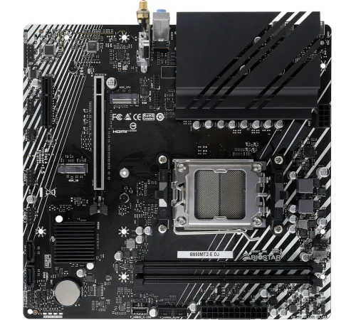 Материнская плата Biostar B850MT2-E DJ SocketAM5 AMD B850 2xDDR5 mATX AC`97 8ch(7.1) 2.5Gg RAID+HDMI+DP Материнская плата Biostar B850MT2-E DJ SocketAM5 AMD B850 2xDDR5 mATX AC`97 8ch(7.1) 2.5Gg RAID+HDMI+DP