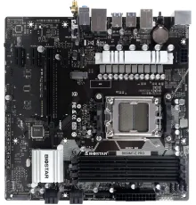 Материнская плата Biostar B650MT-E Pro SocketAM5 AMD B650 4xDDR5 mATX AC`97 8ch(7.1) 2.5Gg RAID+HDMI+DP