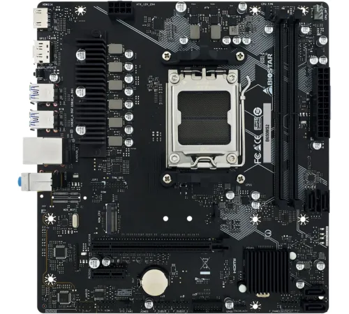 Материнская плата Biostar B650MS2-E SocketAM5 AMD B650 2xDDR5 mATX AC`97 8ch(7.1) 2.5Gg RAID+HDMI+DP