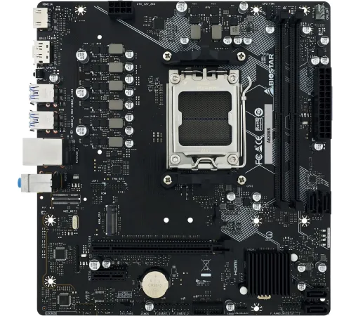 Материнская плата Biostar A620MS SocketAM5 AMD A620 2xDDR5 mATX AC`97 8ch(7.1) GbLAN RAID+HDMI+DP