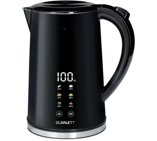 Чайник электрический Scarlett SC-EK21S66 1.7л. 2200Вт черный корпус: металл