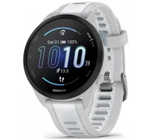 Смарт-часы Garmin Forerunner 165 AMOLED корп.черный/белый рем.белый (010-02863-21)