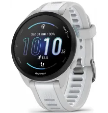 Смарт-часы Garmin Forerunner 165 AMOLED корп.черный/белый рем.белый (010-02863-21)