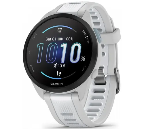 Смарт-часы Garmin Forerunner 165 AMOLED корп.черный/белый рем.белый (010-02863-21) Смарт-часы Garmin Forerunner 165 AMOLED корп.черный/белый рем.белый (010-02863-21)