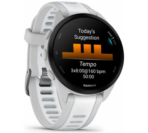 Смарт-часы Garmin Forerunner 165 AMOLED корп.черный/белый рем.белый (010-02863-21) Смарт-часы Garmin Forerunner 165 AMOLED корп.черный/белый рем.белый (010-02863-21)
