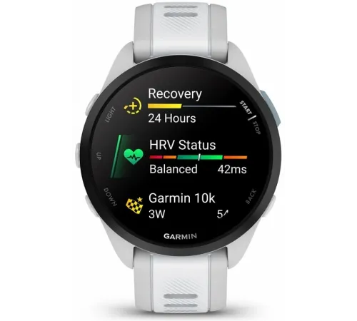 Смарт-часы Garmin Forerunner 165 AMOLED корп.черный/белый рем.белый (010-02863-21) Смарт-часы Garmin Forerunner 165 AMOLED корп.черный/белый рем.белый (010-02863-21)