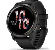 Смарт-часы Garmin Venu 2 AMOLED корп.черный рем.черный (010-02430-11)