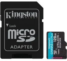 Флеш карта microSDXC 128GB Kingston SDCG4/128GB Canvas Go! Plus V30 A2 w/o adapter