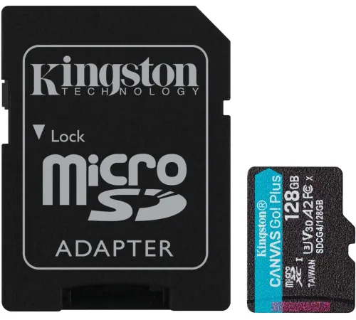 Флеш карта microSDXC 128GB Kingston SDCG4/128GB Canvas Go! Plus V30 A2 w/o adapter
