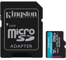 Флеш карта microSDXC 256GB Kingston SDCG4/256GB Canvas Go! Plus A2 + adapter