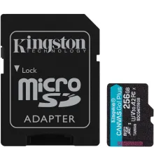 Флеш карта microSDXC 256GB Kingston SDCG4/256GB Canvas Go! Plus A2 + adapter