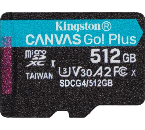 Флеш карта microSDXC 512GB Kingston SDCG4/512GBSP Canvas Go! Plus V30 A2 w/o adapter