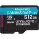 Флеш карта microSDXC 512GB Kingston SDCG4/512GBSP Canvas Go! Plus V30 A2 w/o adapter