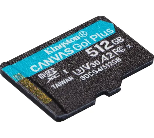 Флеш карта microSDXC 512GB Kingston SDCG4/512GBSP Canvas Go! Plus V30 A2 w/o adapter