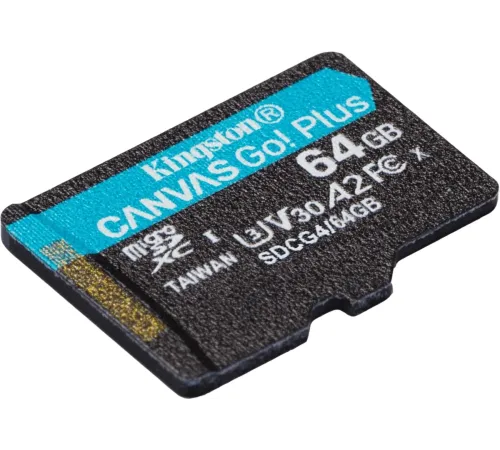 Флеш карта microSDXC 64GB Kingston SDCG4/64GBSP Canvas Go! Plus V30 A2 w/o adapter