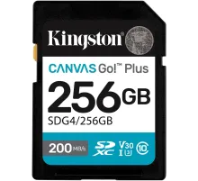Флеш карта SDXC 256GB Kingston SDG4/256GB Canvas Go! Plus V30 + adapter