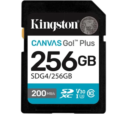 Флеш карта SDXC 256GB Kingston SDG4/256GB Canvas Go! Plus V30 + adapter