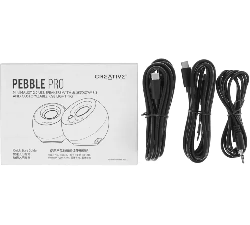 Колонки Creative Pebble Pro 2.0 черный 10Вт BT портативные