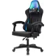Кресло игровое Knight Wolf RGB черный крестов. пластик