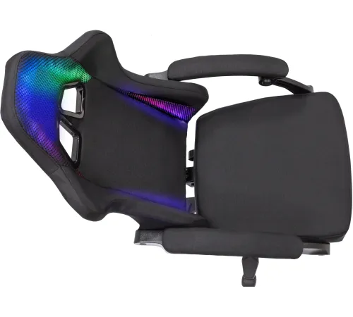 Кресло игровое Knight Wolf RGB черный крестов. пластик