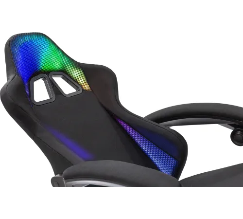 Кресло игровое Knight Wolf RGB черный крестов. пластик