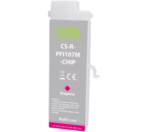 Картридж перезаправляемый струйный Cactus CS-R-PFI107M-CHIP пурпурный для Canon imageProGRAF iPF670/680/685/770/780/785