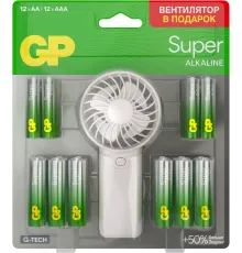 Батарея GP Super 15A/24A/FANWETA21-2CRSBC24 AA/AAA (24шт) блистер