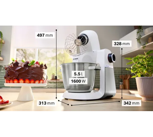 Кухонная машина Bosch MUMS6EW00 планетар.вращ.