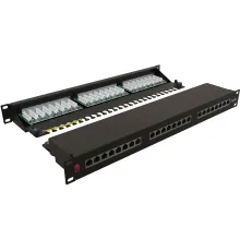 Патч-панель Sysmatrix PP 1901U.S245ES.N 19" 1U 24xRJ45 кат.5E FTP