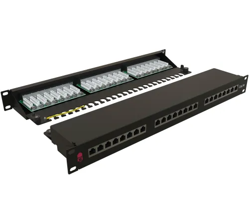 Патч-панель Sysmatrix PP 1901U.S245ES.N 19" 1U 24xRJ45 кат.5E FTP