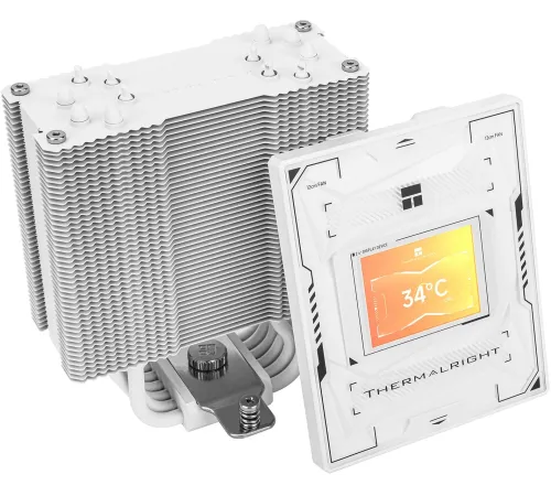 Устройство охлаждения(кулер) Thermalright Burst Assassin Vision 120 Soc-AM5/AM4/1200/1700/1851 белый 4-pin 25.6dB Al+Cu LCD Ret (BA120-VISION-WH) Устройство охлаждения(кулер) Thermalright Burst Assassin Vision 120 Soc-AM5/AM4/1200/1700/1851 белый 4-pin 25.6dB Al+Cu LCD Ret (BA120-VISION-WH)