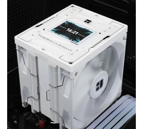 Устройство охлаждения(кулер) Thermalright Burst Assassin Vision 120 Soc-AM5/AM4/1200/1700/1851 белый 4-pin 25.6dB Al+Cu LCD Ret (BA120-VISION-WH) Устройство охлаждения(кулер) Thermalright Burst Assassin Vision 120 Soc-AM5/AM4/1200/1700/1851 белый 4-pin 25.6dB Al+Cu LCD Ret (BA120-VISION-WH)