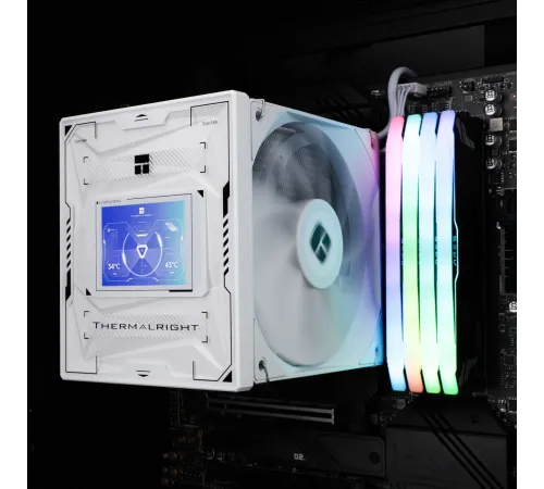 Устройство охлаждения(кулер) Thermalright Burst Assassin Vision 120 Soc-AM5/AM4/1200/1700/1851 белый 4-pin 25.6dB Al+Cu LCD Ret (BA120-VISION-WH) Устройство охлаждения(кулер) Thermalright Burst Assassin Vision 120 Soc-AM5/AM4/1200/1700/1851 белый 4-pin 25.6dB Al+Cu LCD Ret (BA120-VISION-WH)
