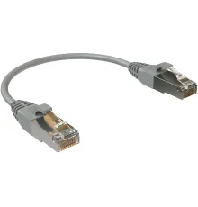 Патч-корд Sysmatrix PC 4545.5ES26.015LSZHGY F/UTP RJ-45 вил.-вилка RJ-45 кат.5E 0.15м серый LSZH